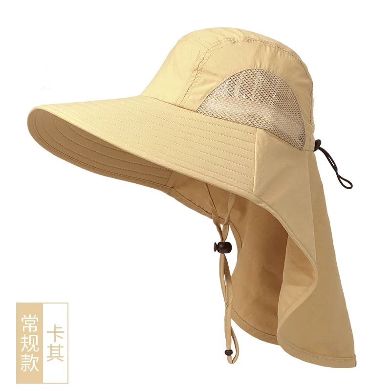 Wide-Brim UV Sun Hat with Neck Flap photo 6