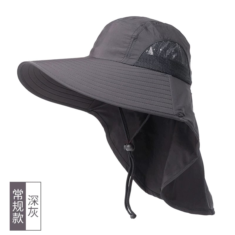Wide-Brim UV Sun Hat with Neck Flap photo 2