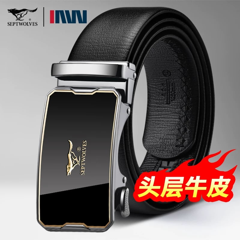 Septwolves Genuine Leather Belt for Men, 3.5cm photo 2
