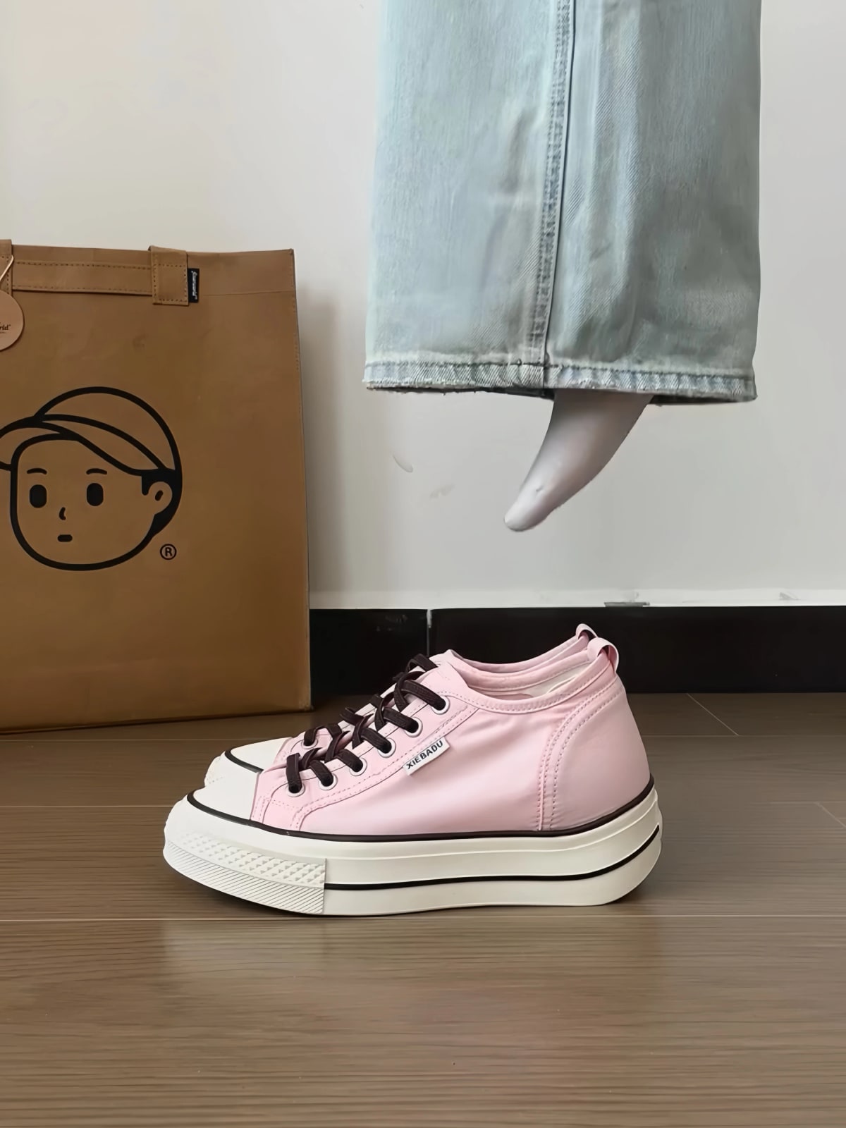 Platform Canvas Slip-On Sneakers with Hidden Heel photo 6