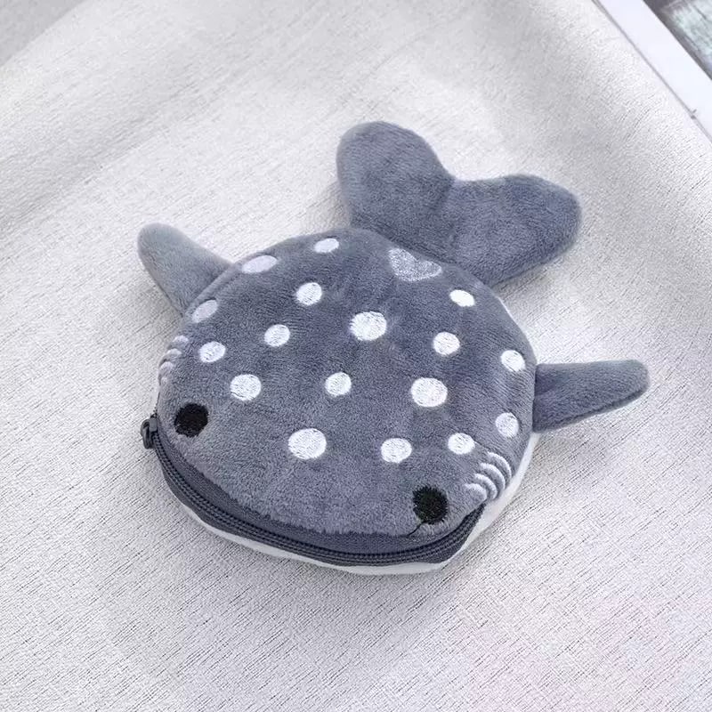 Plush Shark Zip Coin and Cable Pouch photo 2