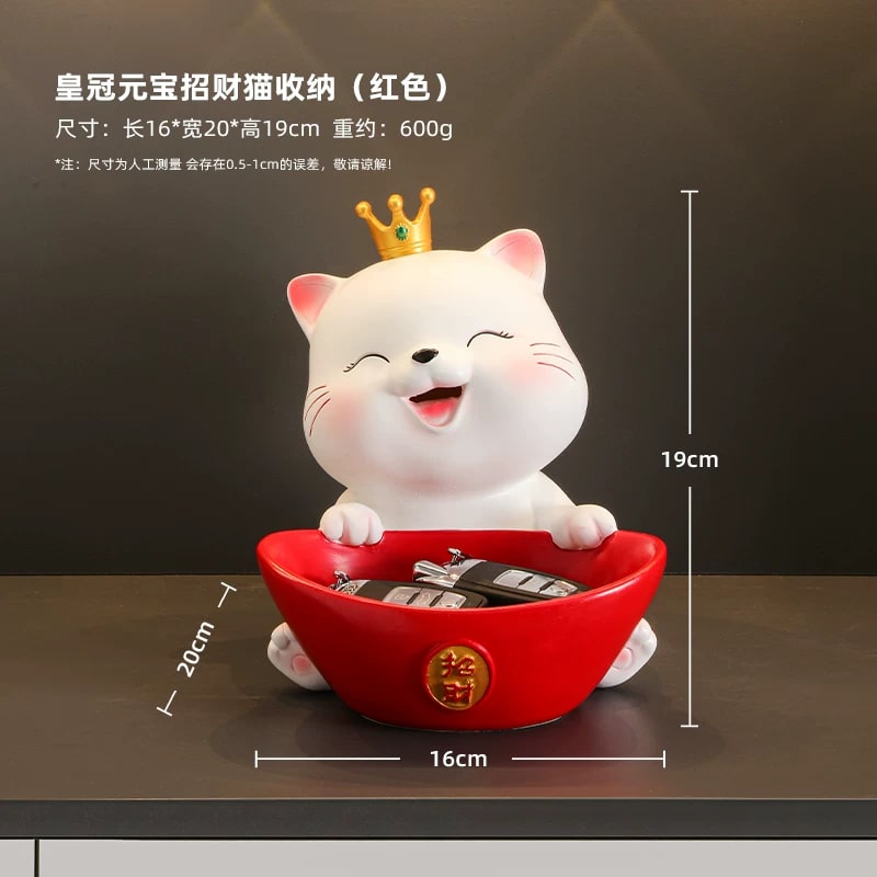 Lucky Cat Entryway Key Storage Ornament photo 2