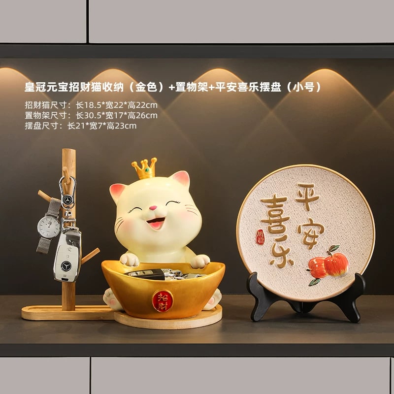 Lucky Cat Entryway Key Storage Ornament photo 6