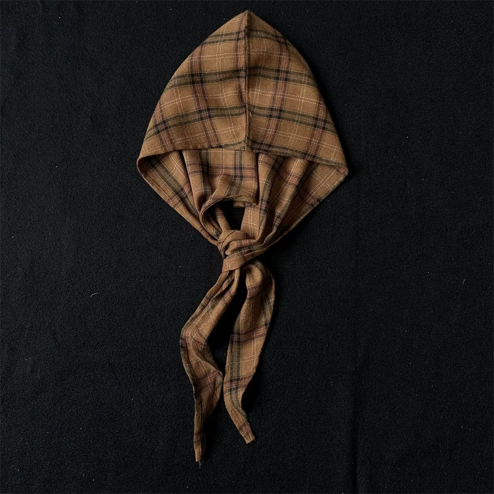 Plaid Hooded Scarf and Shoulder Wrap photo 3