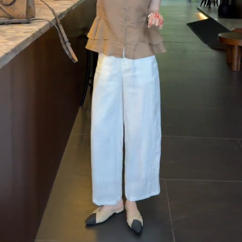Women's Ruffle Top and Wide-Leg Trousers Set photo 3