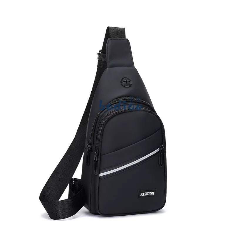 Water-Repellent Three-Compartment Sling Chest Bag photo 4