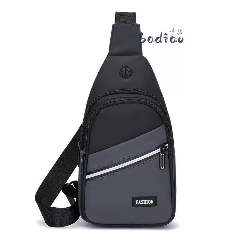 Water-Repellent Three-Compartment Sling Chest Bag photo 5