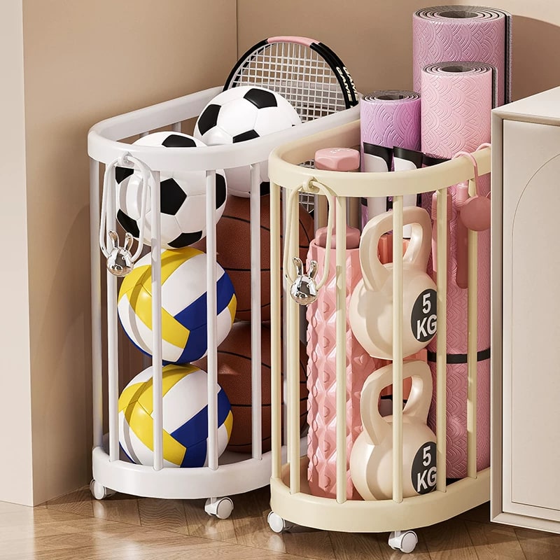Rolling Sports Equipment Storage Rack photo 2