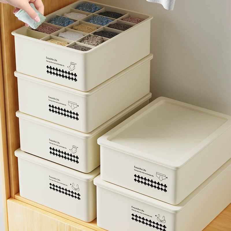Lidded Underwear and Bra Drawer Organiser Set photo 3