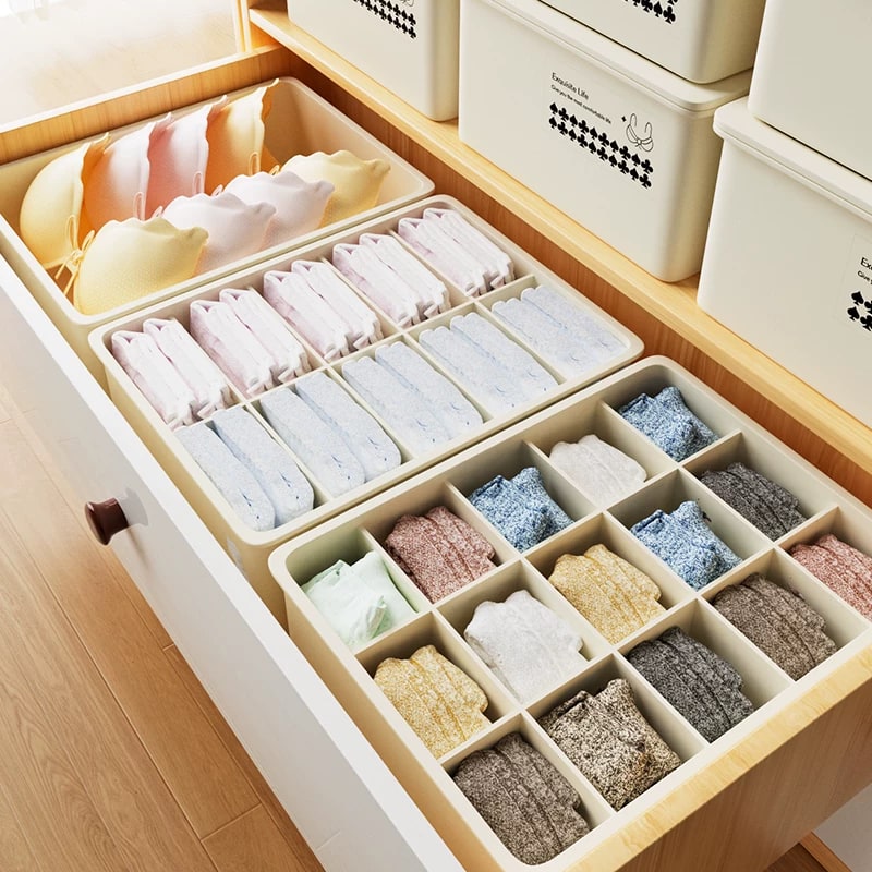 Lidded Underwear and Bra Drawer Organiser Set photo 4