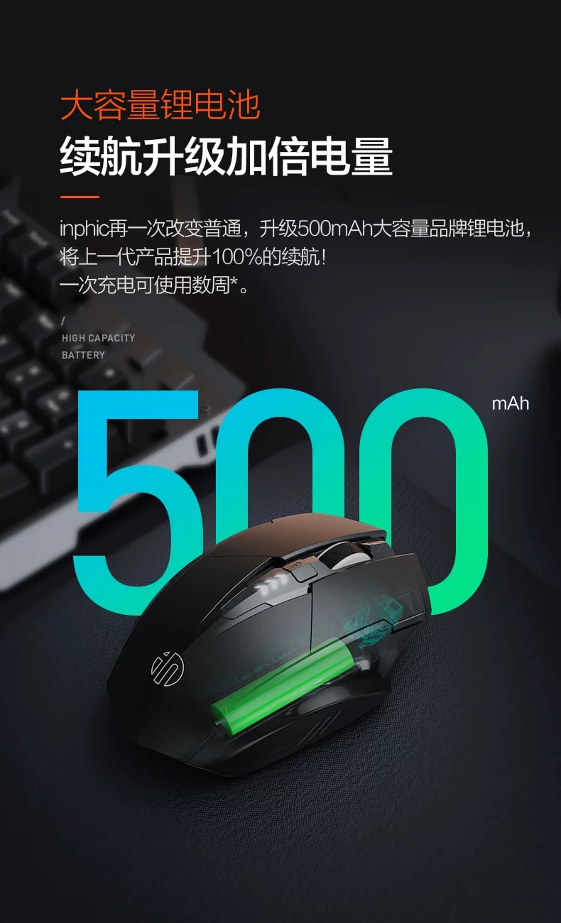 Rechargeable 6-Button Wireless Mouse, 2.4 GHz or Bluetooth photo 6