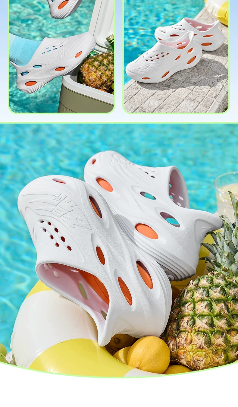 Qiaodan Mens Perforated Clogs, Non-Slip photo 3