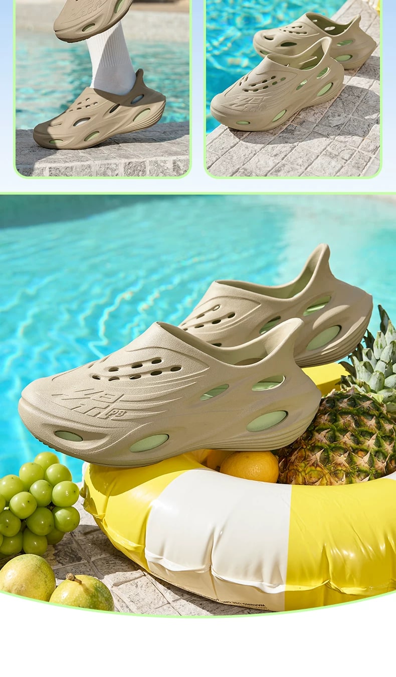 Qiaodan Mens Perforated Clogs, Non-Slip photo 2