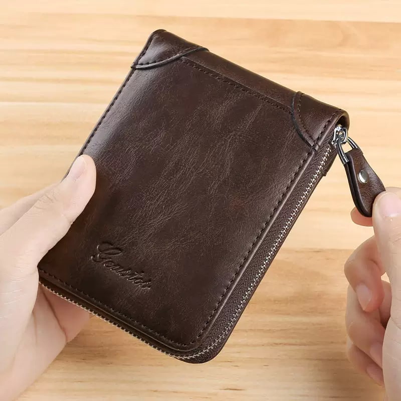 Men's Soft Leather Zip-Around Wallet photo 6