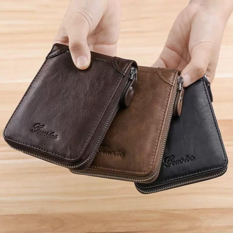 Men's Soft Leather Zip-Around Wallet photo 5