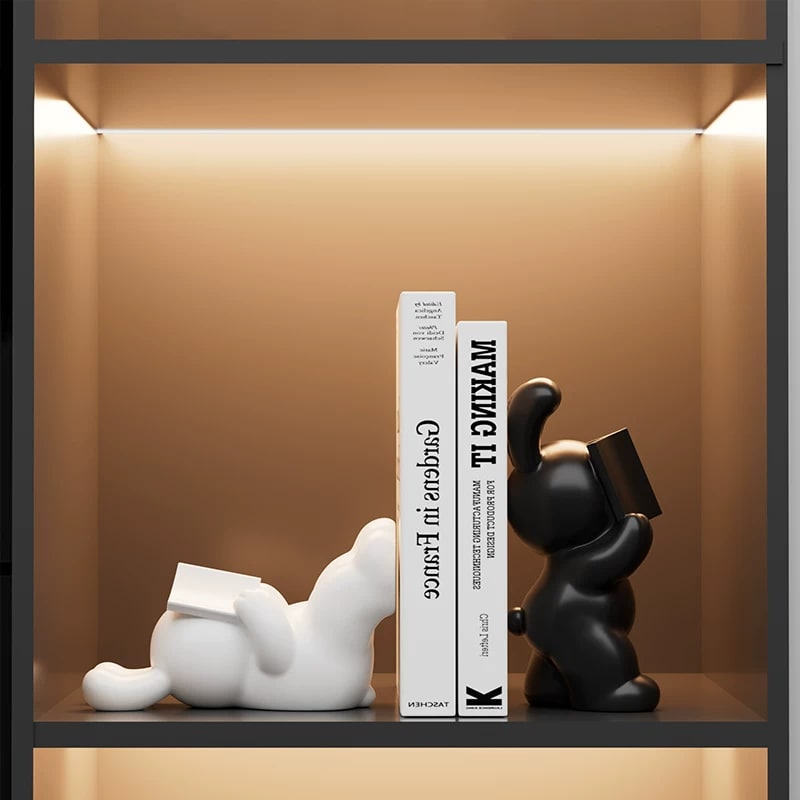 Ceramic Rabbit Bookends and Cabinet Display Set photo 2