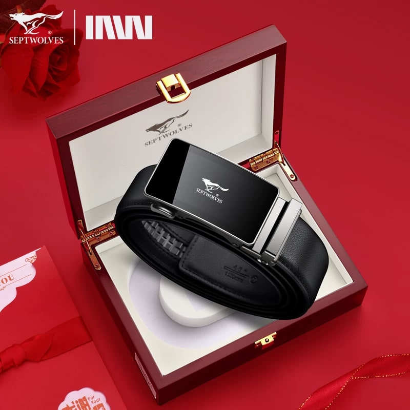 Septwolves Leather Automatic Buckle Belt for Men photo 6