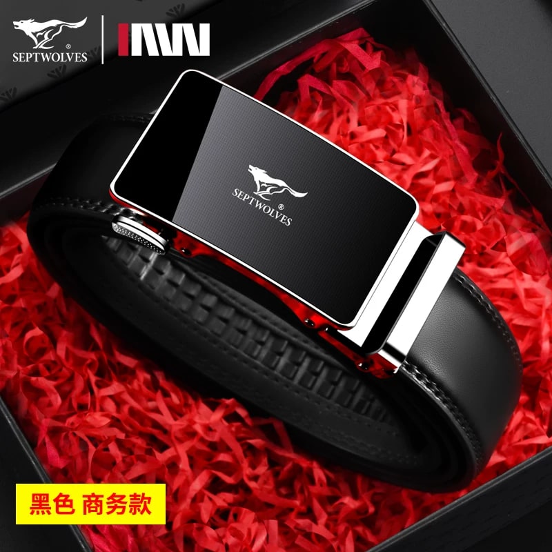 Septwolves Leather Automatic Buckle Belt for Men photo 2