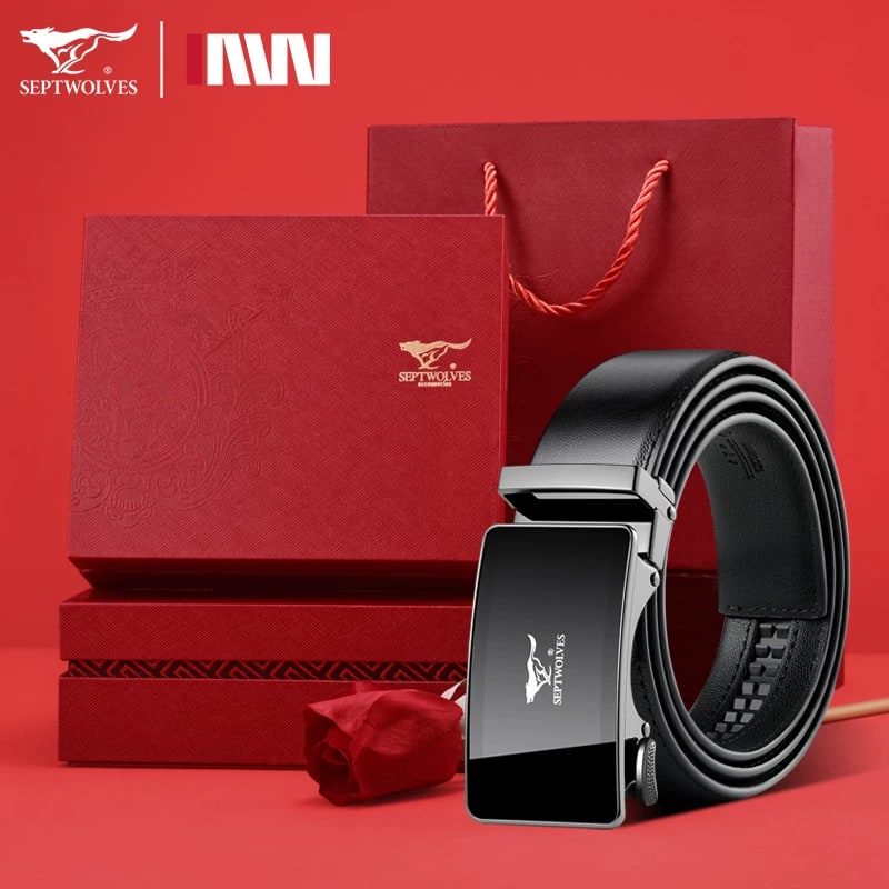 Septwolves Leather Automatic Buckle Belt for Men photo 4