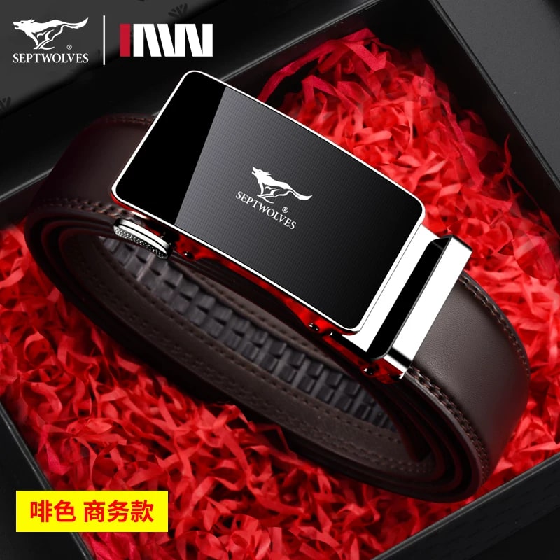 Septwolves Leather Automatic Buckle Belt for Men photo 3