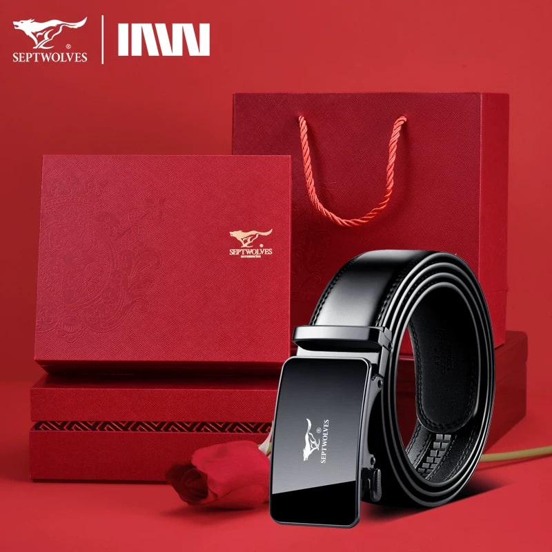 Septwolves Leather Automatic Buckle Belt for Men photo 5