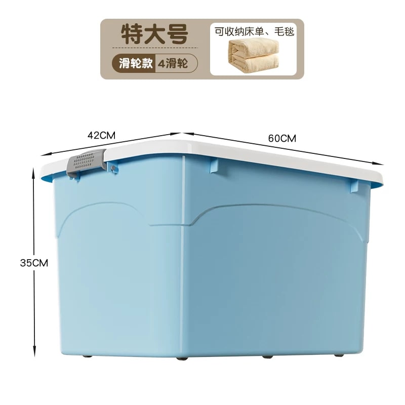 Plastic Storage Box with Wheels, 28cm to 68cm photo 4