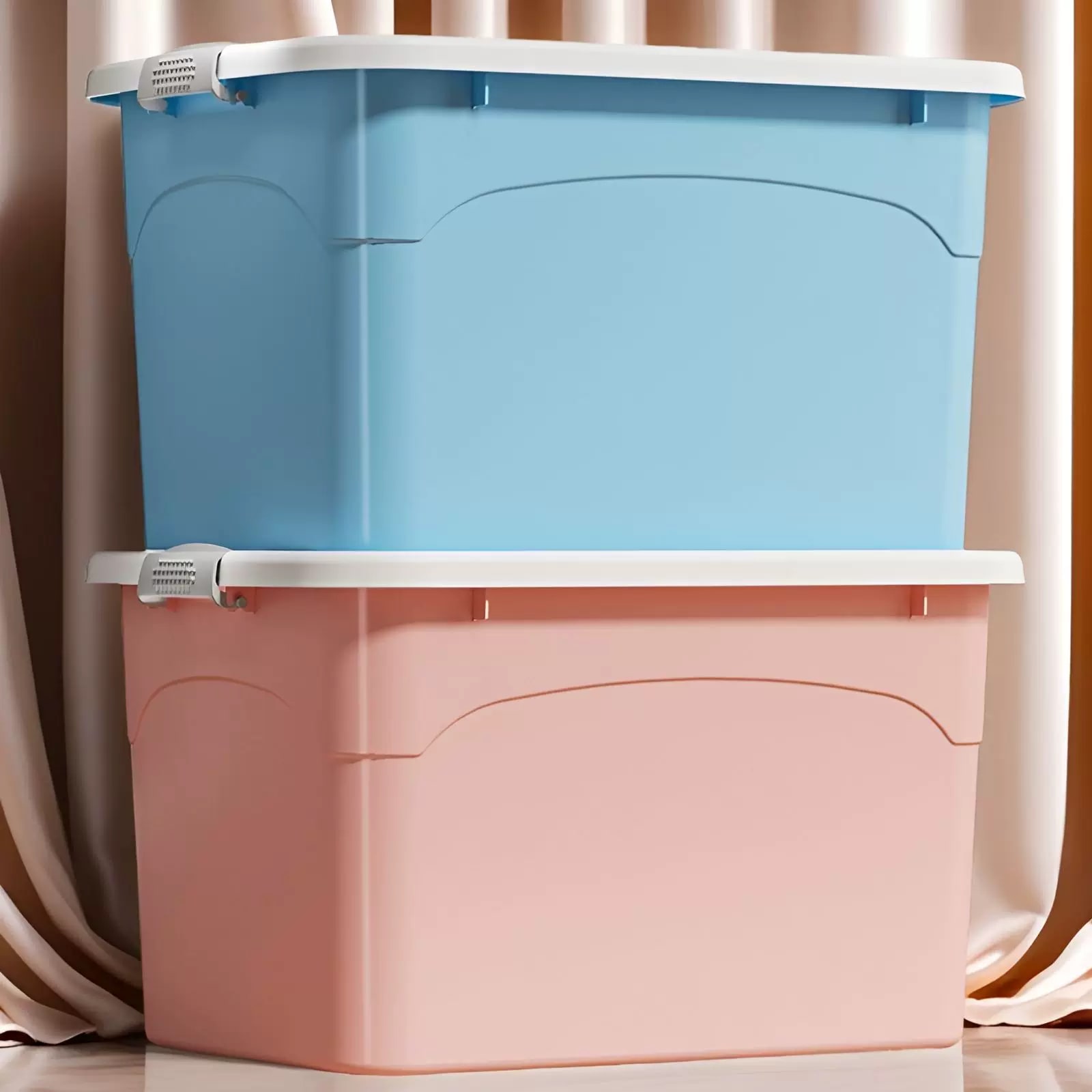 Plastic Storage Box with Wheels, 28cm to 68cm photo 2