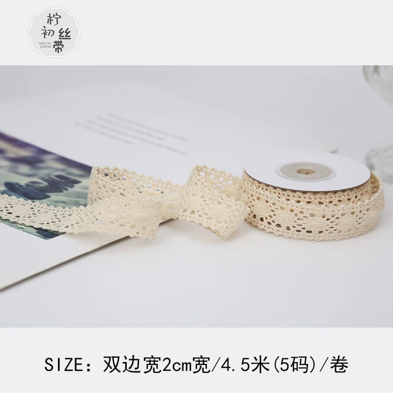Natural Cotton Lace Trim Ribbon photo 3