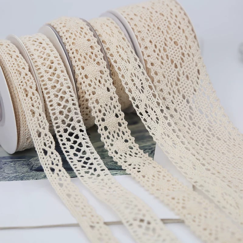 Natural Cotton Lace Trim Ribbon photo 2