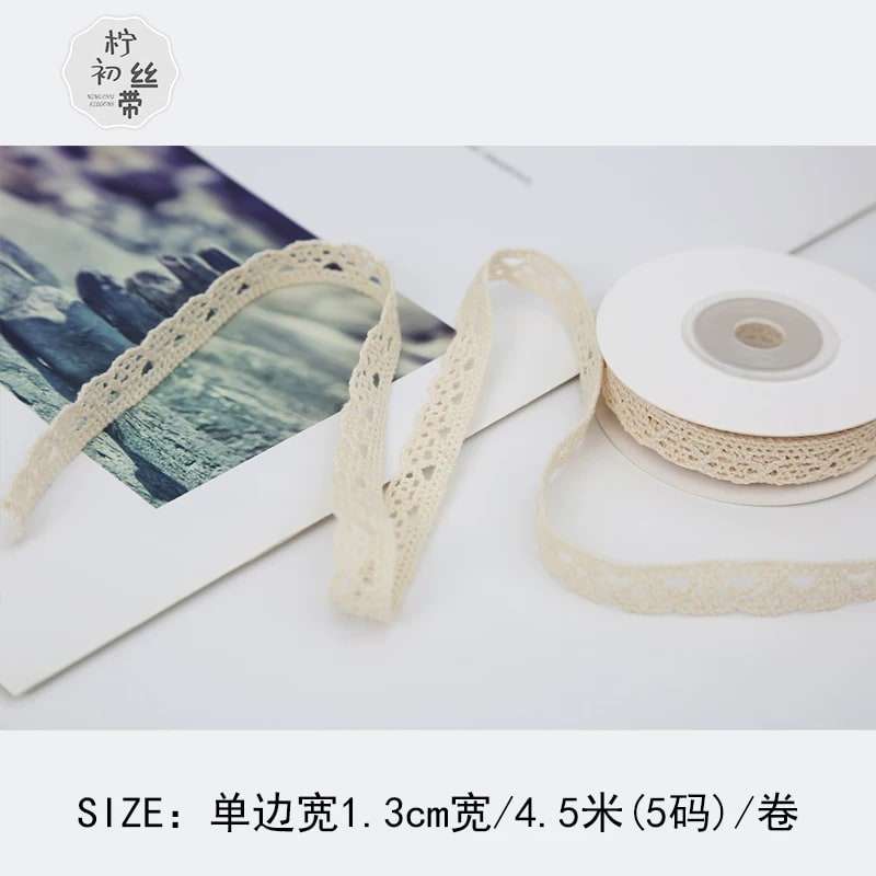 Natural Cotton Lace Trim Ribbon photo 5