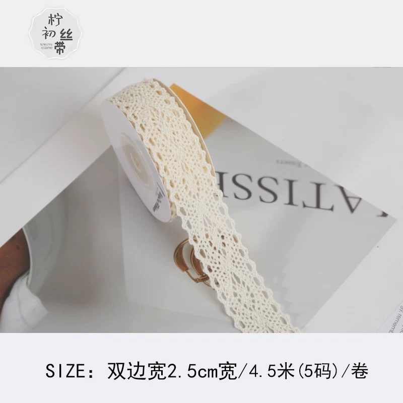 Natural Cotton Lace Trim Ribbon photo 2
