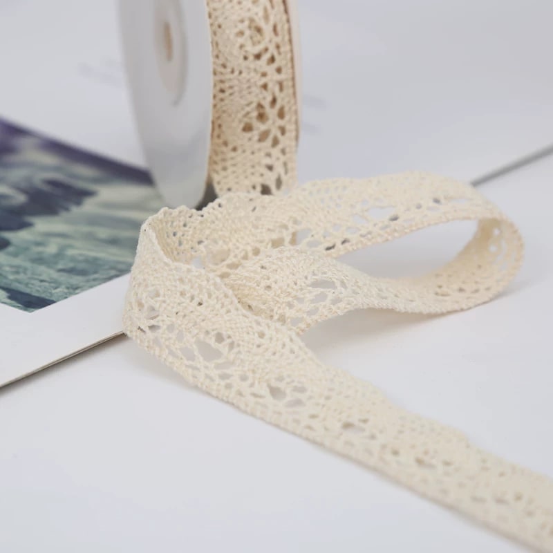 Natural Cotton Lace Trim Ribbon photo 5