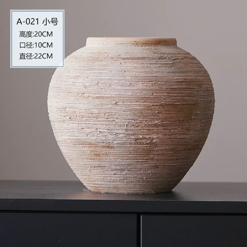 Ribbed Stoneware Vase, Wabi-Sabi Finish — Home & Furniture on G+ Market