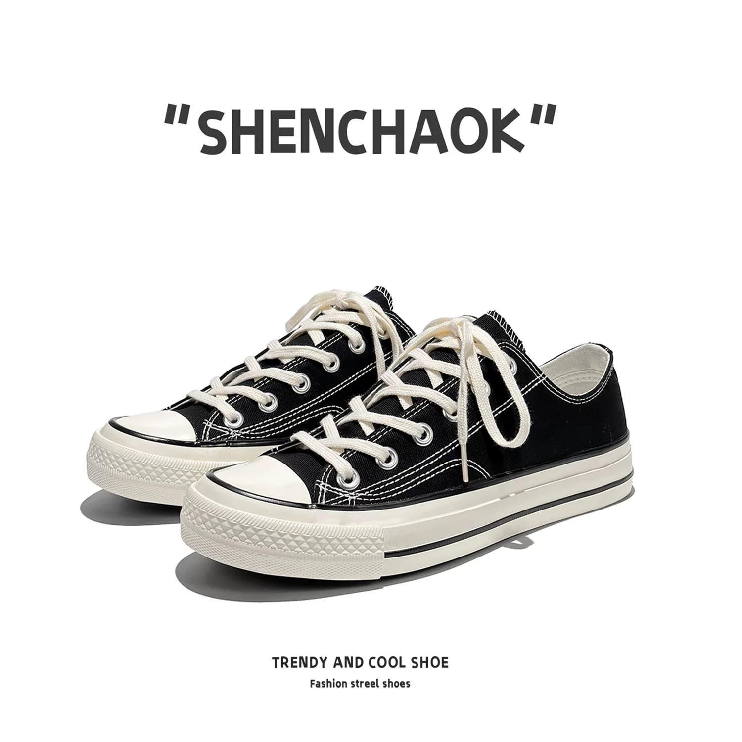 Classic 1970s Low-Top Canvas Trainers for Men photo 2