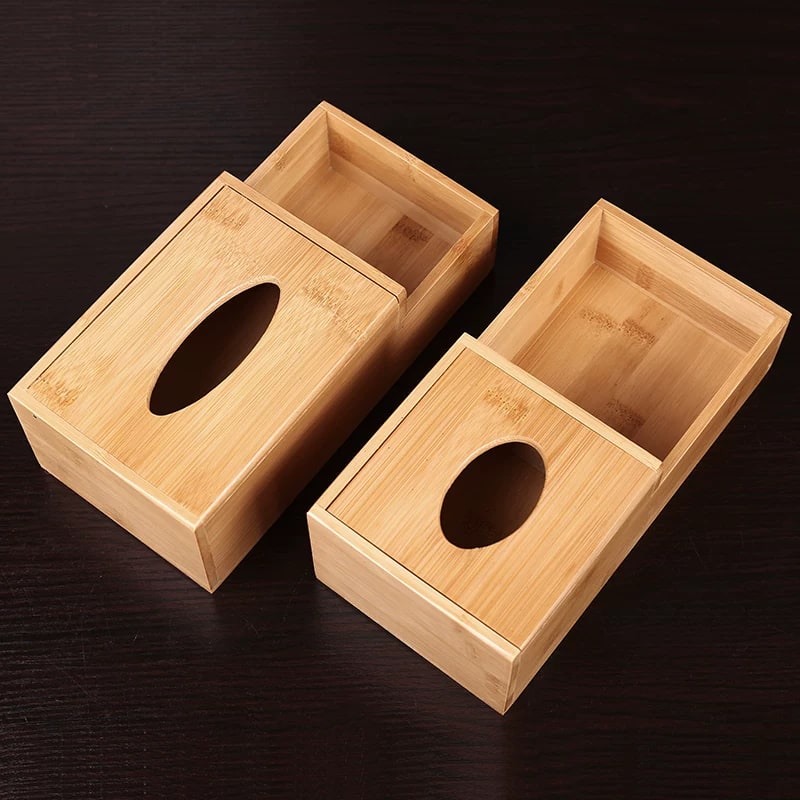 Custom Bamboo Tissue Box Cover photo 3