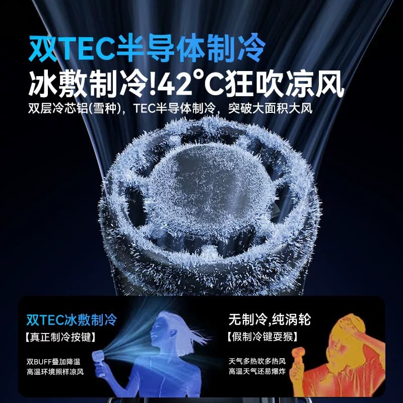Handheld Turbo Fan with Thermoelectric Cooling Plate and LED Display photo 2