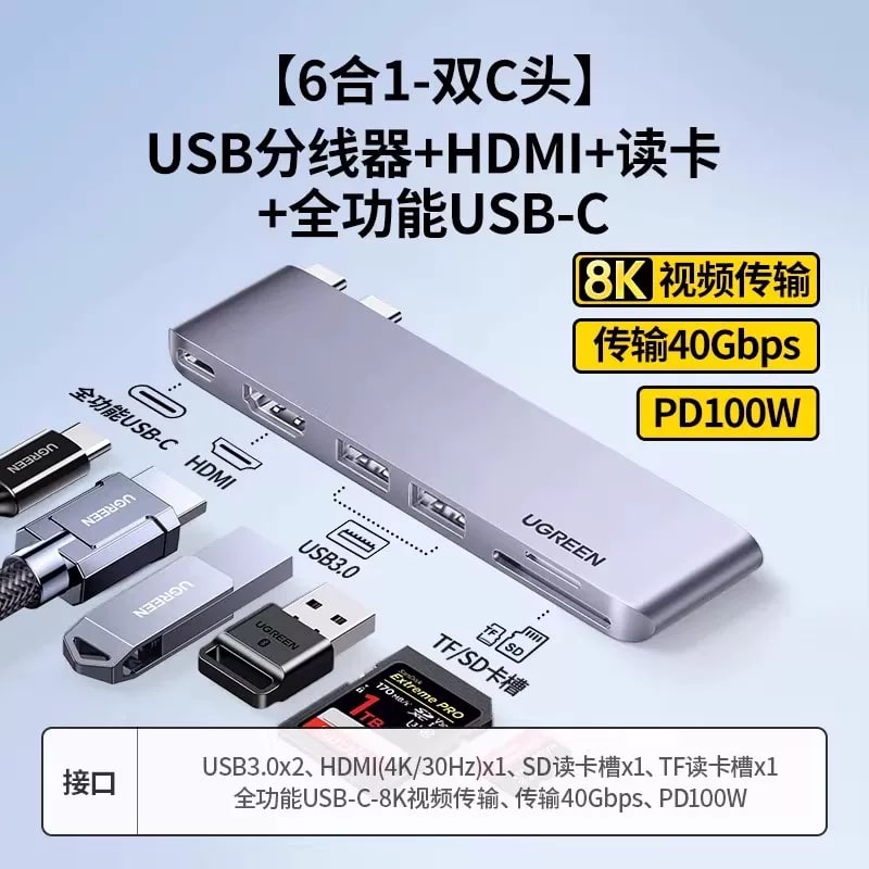 UGREEN USB-C Multiport Hub for MacBook and iPad — Electronics on G+ Market