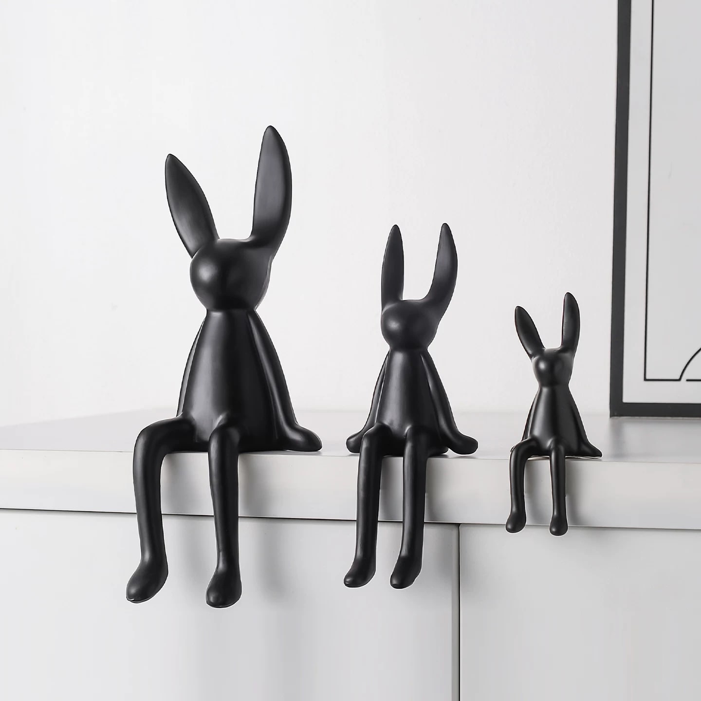 Matte Ceramic Long-Eared Rabbit Figurine Set — Home & Furniture on G+ Market