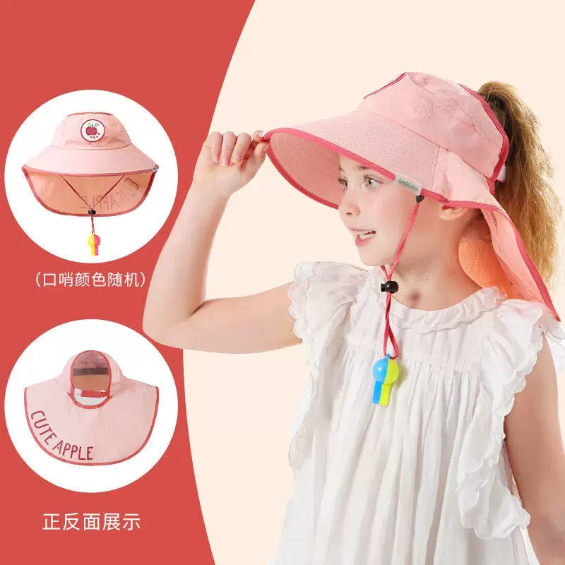 Kids Wide-Brim Sun Hat with Neck Flap photo 2