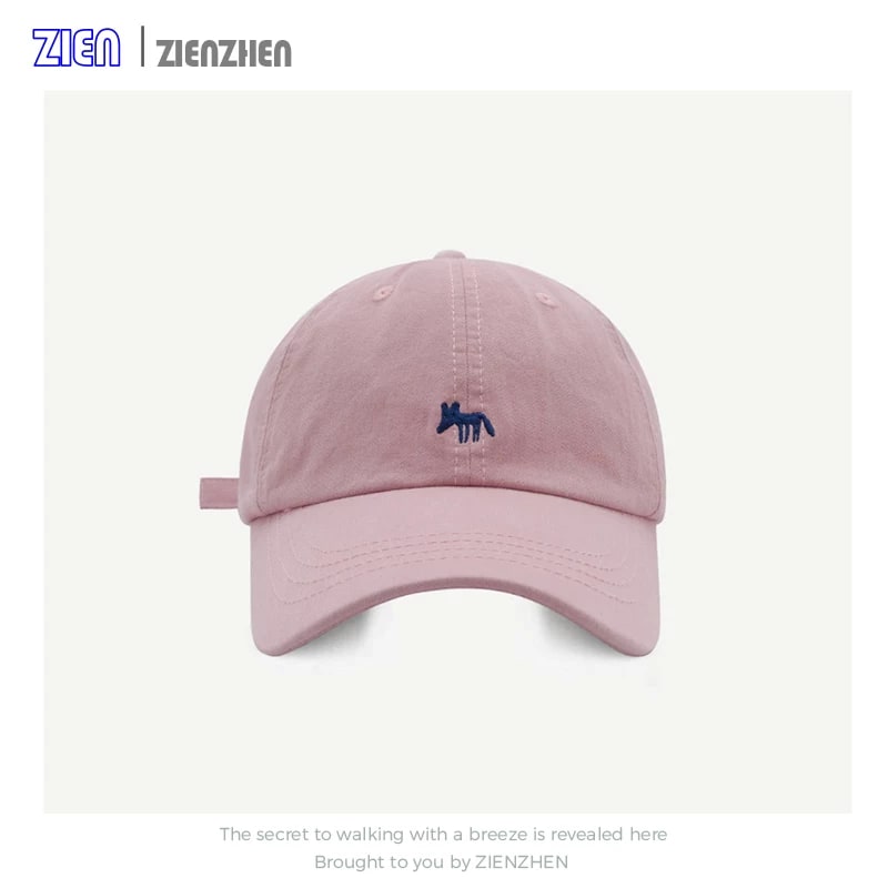 ZIEN Fox Embroidered Curved-Brim Baseball Cap photo 6