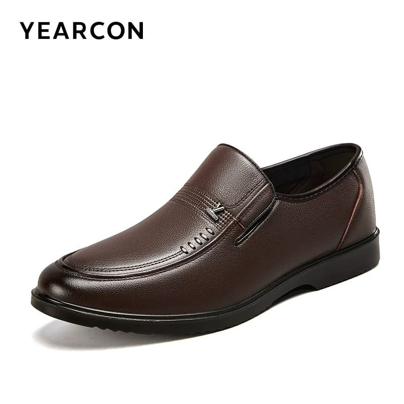 YEARCON Men's Slip-On Leather Loafers photo 2