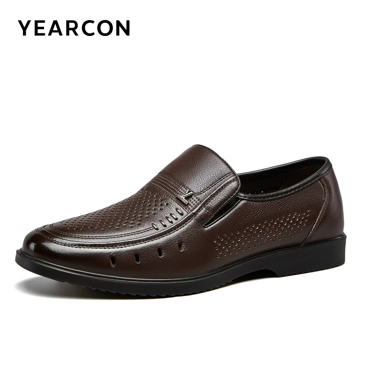 YEARCON Men's Slip-On Leather Loafers photo 4
