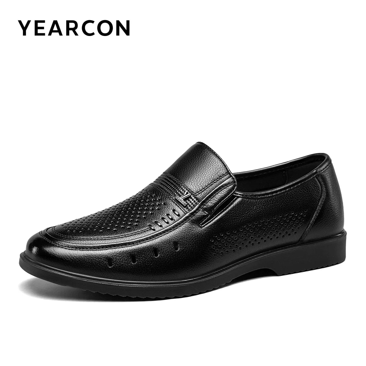 YEARCON Men's Slip-On Leather Loafers photo 3