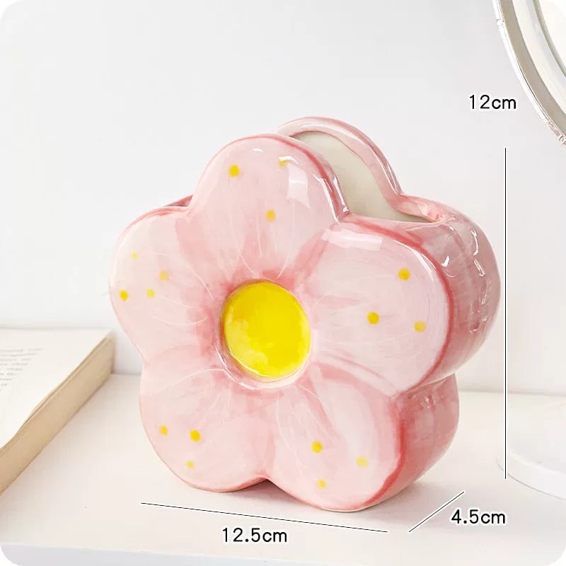 Ceramic Flower Desk Pen Holder photo 5