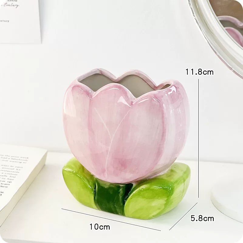 Ceramic Flower Desk Pen Holder photo 4