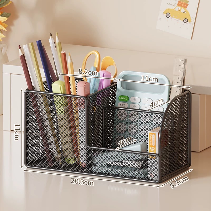 Mesh Metal Desk Pen and Stationery Organiser photo 2
