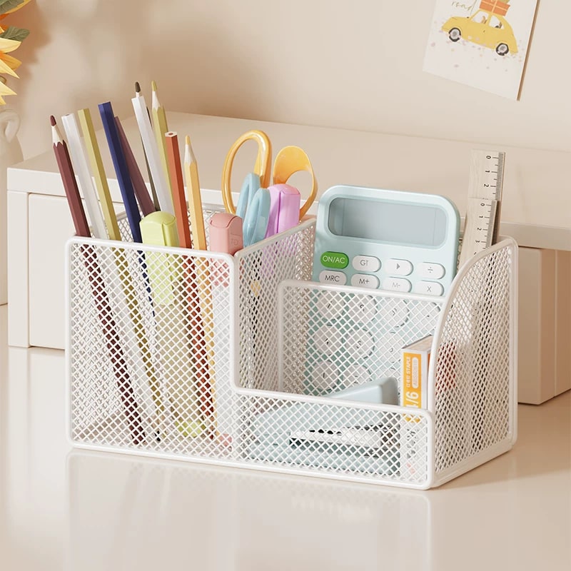 Mesh Metal Desk Pen and Stationery Organiser photo 3