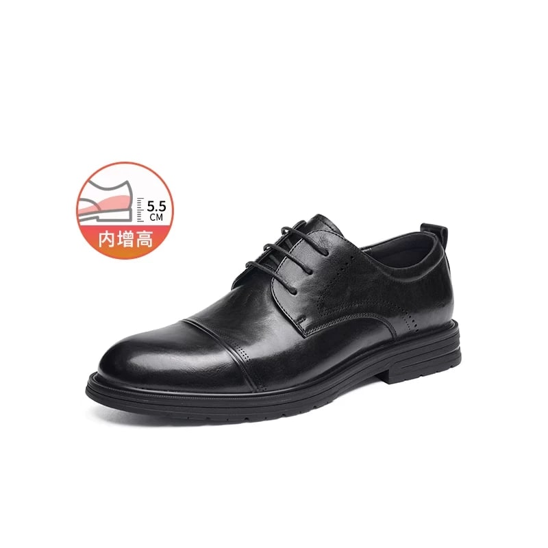 Men's Cap-Toe Genuine Leather Derby Dress Shoes photo 2