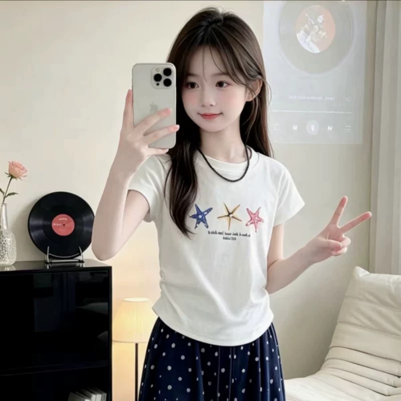 Girls' Starfish Top and Wide-Leg Trousers Set — All products on G+ Market