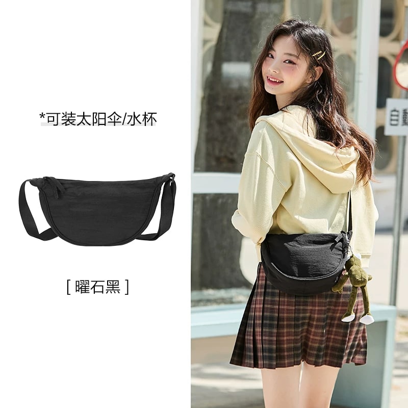 Semir Crescent Nylon Crossbody Shoulder Bag — Fashion on G+ Market